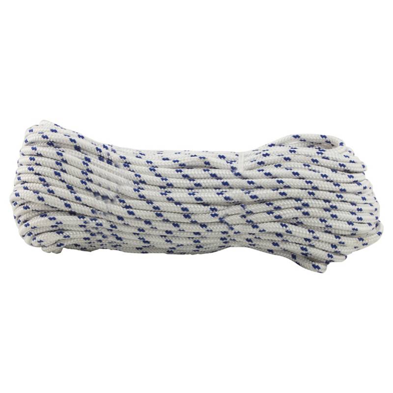 CUERDA POLIPROPILENO TRENZADA 16 HILOS 6MM BLANCO