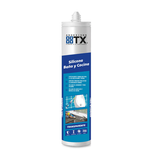SILICONA BAÑO TRANSPARENTE 300ML C/FUNIGICIDA